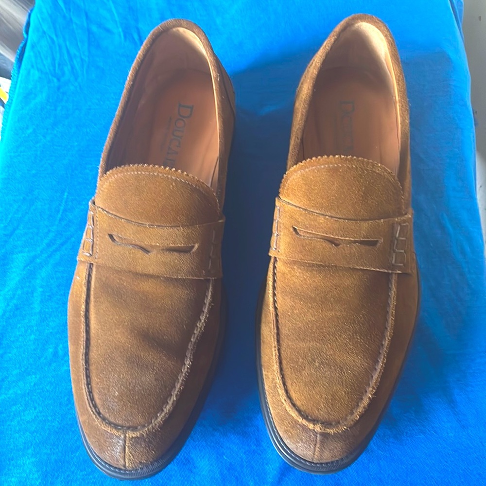 Doucals  loafers brown suede made in Italy, 9.5 men's Eur 42